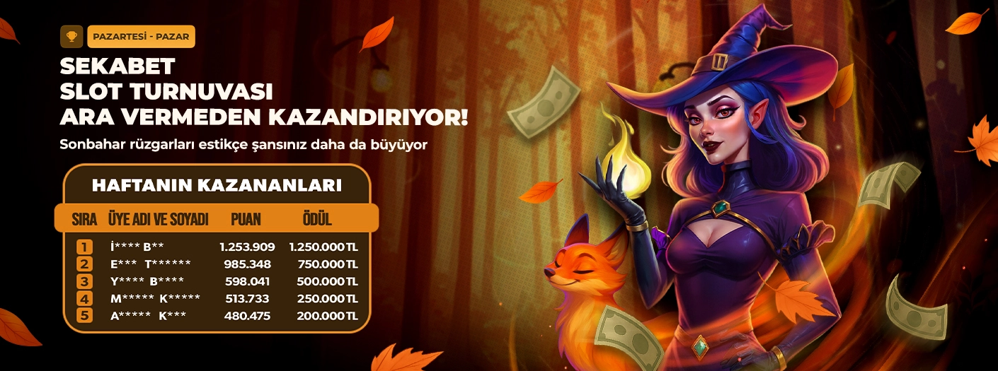 Ekim SLOT KAZANANLAR